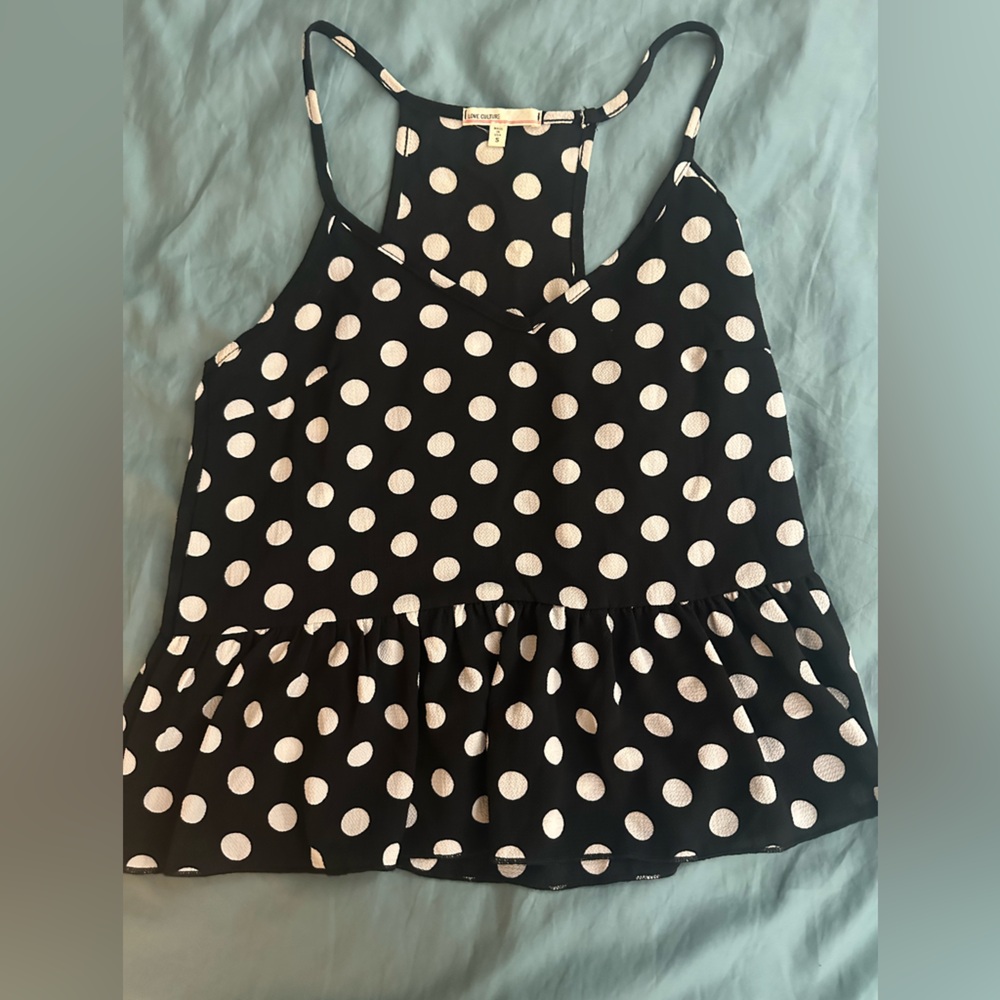 Polka dot halter tank top